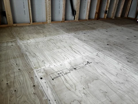 剛床工法の床下地施工写真
